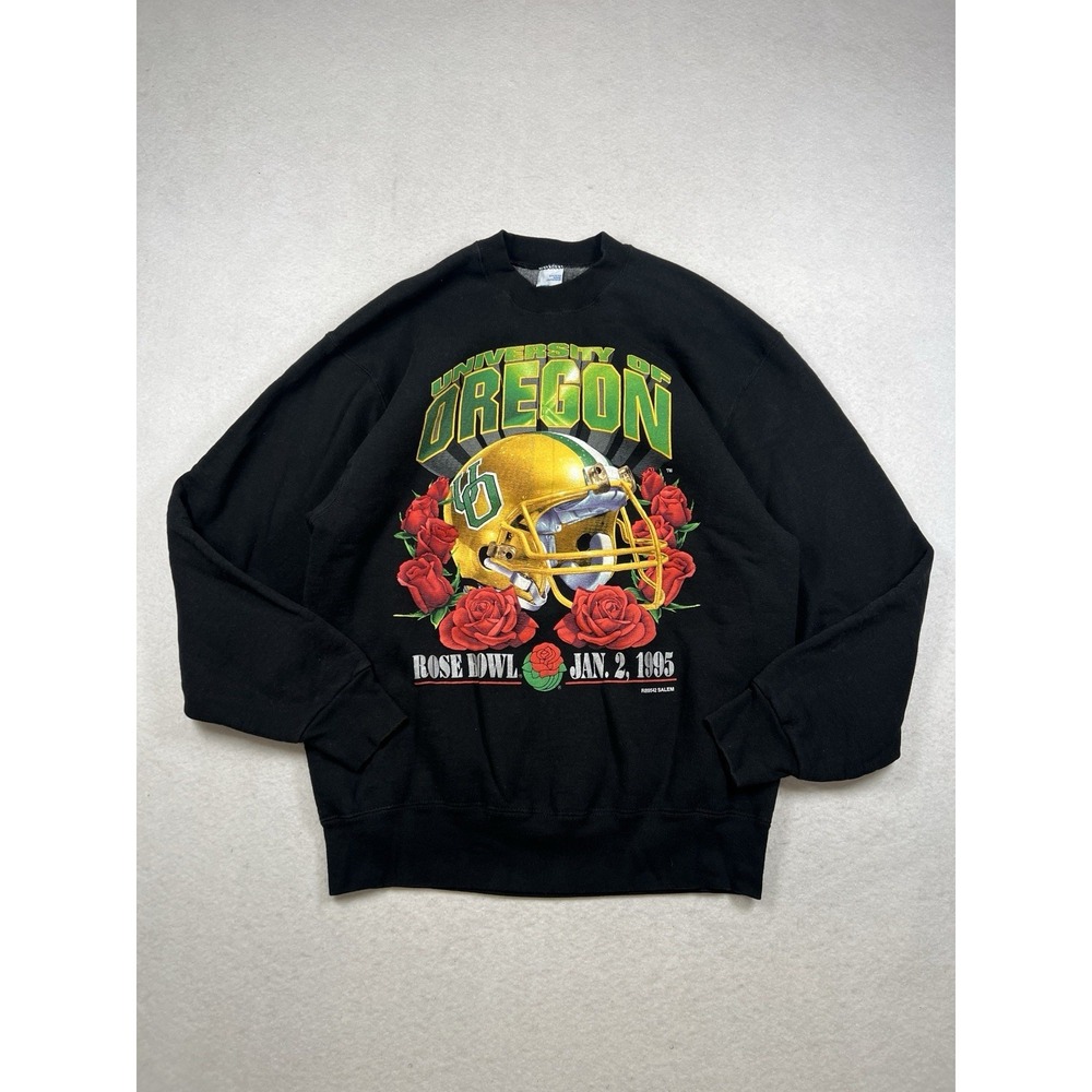 MINT! Vtg Oregon Ducks 1995 Rose Bowl Adult Large Crewneck Sweatshirt Salem
